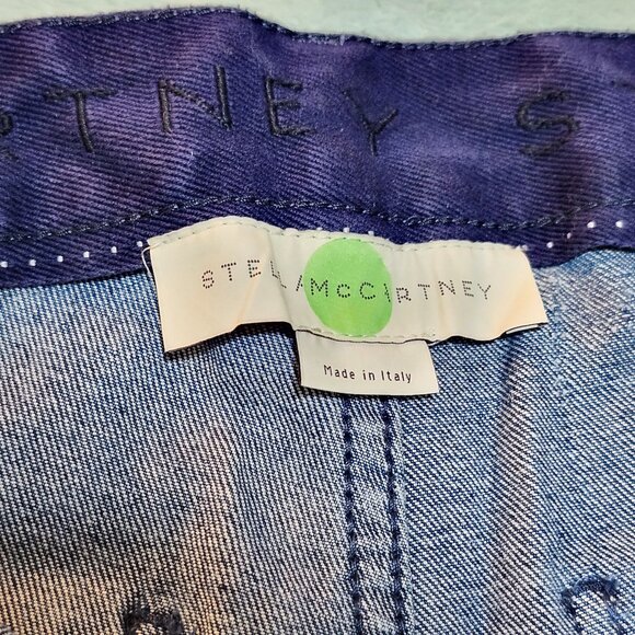 Stella McCartney Blue Washed Denim Star Detail Jeans Size 25 - Picture 13 of 16